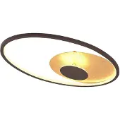 LINDBY LED-taklampe Feival, 61 cm, rust/gull, dimbar