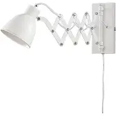 LINDBY vegglampe Merle, høyde 22 cm, hvit, uttrekkbar