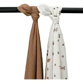 Meyco Baby Forest Animals 120x120 Cm Musselin 2 Enheter