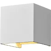 Maytoni Fulton utendørs LED-vegglampe, 10x10cm, hvit