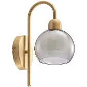 LUCANDE Mylah vegglampe med glassskjerm, messing