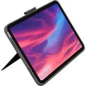 Logitech Combo Touch - Tastatur og folioveske - med styrepute - bakgrunnsbelyst - Apple Smart connector - QWERTY - Spansk - Oxford-grå - for Apple 10.9-inch iPad (10. generasjon)