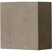 LINDBY LED-vegglampe Yva, grå, betong, 13 x 13 cm, opp/ned