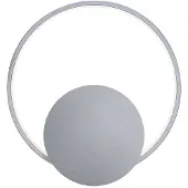 LINDBY LED-vegglampe Anays, Ø 32 cm, krom/klar, plast