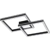 LUCANDE Smart LED-taklampe Tjado, 85 cm, svart, RGB, CCT