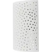 LINDBY vegglampe Jiru, høyde 23 cm, hvit, halvsirkelformet, gips
