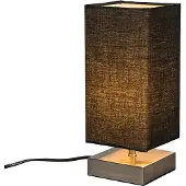 QAZQA Moderne bordlampe svart med stål - Milo