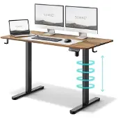 Sense7 Skrivebord Nojo elektrisk 120x60 cm svart ramme med eik