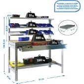 Simon Rack Simonwork (bancos De Trabajo) Bt1 Box Arbeidsbenk 1445x910x610 Mm