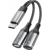 Dudao L13C+ 2in1 USB-C Adapter - Gray