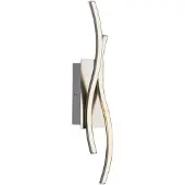 LINDBY LED-vegglampe Safia, 45 cm, nikkelfarget, metall