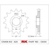 Rk C5356 525 Fremre Tannhjul