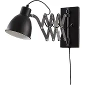 LINDBY vegglampe Merle, svart, 60 cm, leselampe, uttrekkbar