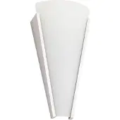 LINDBY vegglampe Magnus, hvit, glass, høyde 31 cm, E14