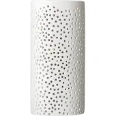 LINDBY Hullmønstervegglampe Jiru av hvit gips