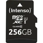 Intenso Premium - Flashminnekort (microSDXC til SD-adapter inkludert) - 256 GB - UHS-I / Class10 - microSDXC UHS-I