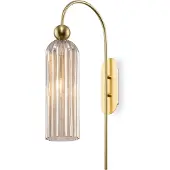 Maytoni Antic vegglampe, konjakk-farget, glass