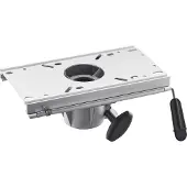 Vevor båtsetepidestal, justering forover og bakover, båtsetebase i aluminiumslegering med glideskinne, 5-tommers glidende vandring, vanntett og rustbestandig, passer til 2-7/8 tommers diameter pidesta
