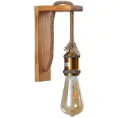 LINDBY Helou tre-vegglampe med synlig fatning