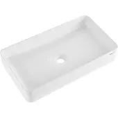 OEM Rektangulær vask, 61 x 33 cm benkeplate til bad, hvite keramiske vask over benkeplate, moderne stil, lys og elegant, godt pakket for bad, hotell, toalett, bobil