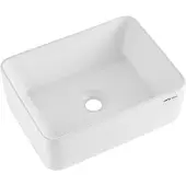 OEM Rektangulær vask, 40 x 30 cm benkeplate til bad, hvite keramiske vask over benkeplate, moderne stil, lys og elegant, godt pakket for bad, hotell, toalett, bobil
