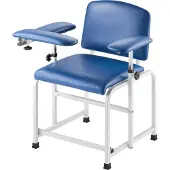 Vevor Flebotomistol, Blodprøvestol med justerbare armlener og vippearm, 181 kg/400 lbs Blodprøvestol med mykt sete, lett å rengjøre PVC-skinn for sykehus, laboratorier, klinikker