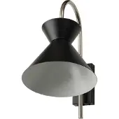 Osram vegglampe Decor Waist, stål, svart, E27, stikkontakt