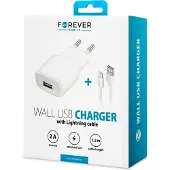 Forever vegglader TC-01 med iPhone lightning-kabel - 2 A