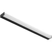 LINDBY LED-vegglampe til bad Ulisan, 89 cm, svart, kantet