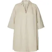 Selected Luisa-talia Linen Blend 3/4 Ermet Kort Kjole