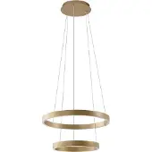 LUCANDE Smart LED-hengelampe Yonam, gull, 2 lyskilder, Tuya