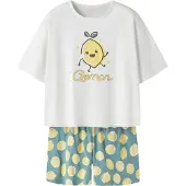 Name it Pysjamas - 2 Deler - Noos - NkmNightset - Lemon - Manera - - 7-8 år (122-128) - 2-delt nattøy