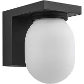 LUCANDE utendørs vegglampe Ovaali, glass, mørkegrå, IP65