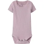 Name it Body k/e - Rib - Noos - NbfKab - Duftende Lilac - - 68 - Kortermet body