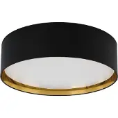 TK Lighting Bilbao taklampe, sort/gull, Ø 60 cm