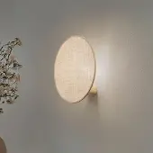 TK Lighting Pulse vegglampe, skjerm i jute, naturbrun, Ø 30 cm