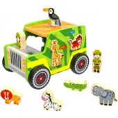 Tooky Toy Jeep Safari Bilsorterer i tre