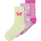 Name it Sokker - NmfFjola - 3-pack - Pear Sorbet/Pirouette/Str - - 25/27 - Sokker