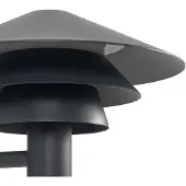 LUCANDE utendørs LED-vegglampe Montaro, antrasitt, IP54 med sensor