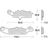 Moto-Master Kawasaki/suzuki 095411 Sintrede Bremseklosser