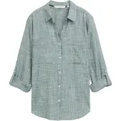 Tom Tailor With Slub Structure 1035247 Langermet Bluse