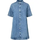 Pieces Pcsky A-linjeformet Denim Minikjole