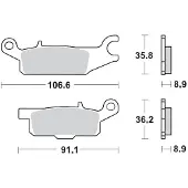 Moto-Master Yamaha 096211 Sintrede Bremseklosser