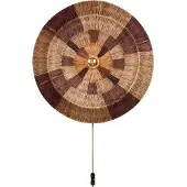 Good&Mojo vegglampe Serengeti, Ø 60 cm, brun, jute, stikkontakt