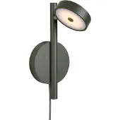 Good&Mojo LED-vegglampe Okinawa, grønn, stikkontakt, tre