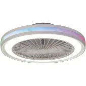 Mantra-Iluminacion LED-takvifte for spillere, hvit, DC, stillegående, Ø 47 cm, CCT RGB