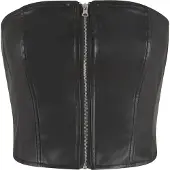 Urban Classics Synthetic Leather Bandeau Ermeløs Topp