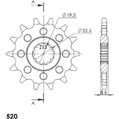 Supersprox 520x14 Cst1447x14r Fremre Tannhjul