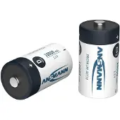 Ansmann 1x2 Nimh Oppladbare 10000 Mono D-batterier 9300mah