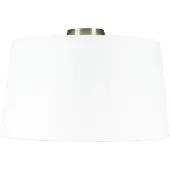 QAZQA Moderne taklampe stål med hvit skjerm 45 cm - Combi